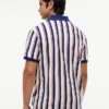 Polo din tricot cu dungi, croială regular Polo din tricot cu dungi, croială regular