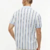 Polo din tricot cu dungi, croială regular Polo din tricot cu dungi, croială regular