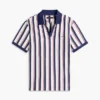 Polo din tricot cu dungi, croială regular Polo din tricot cu dungi, croială regular