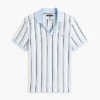 Polo din tricot cu dungi, croială regular Polo din tricot cu dungi, croială regular