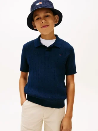 Polo din tricot deschis pentru copii