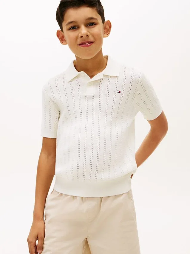 Polo din tricot deschis pentru copii Polo din tricot deschis pentru copii