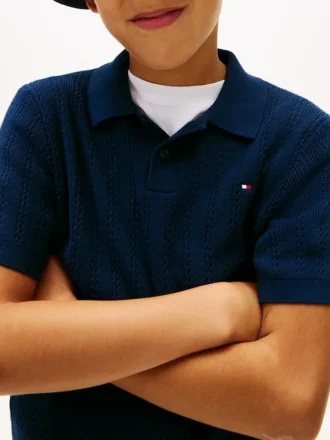 Polo din tricot deschis pentru copii