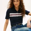 Polo elastic cu dungi, croială regular Polo elastic cu dungi, croială regular
