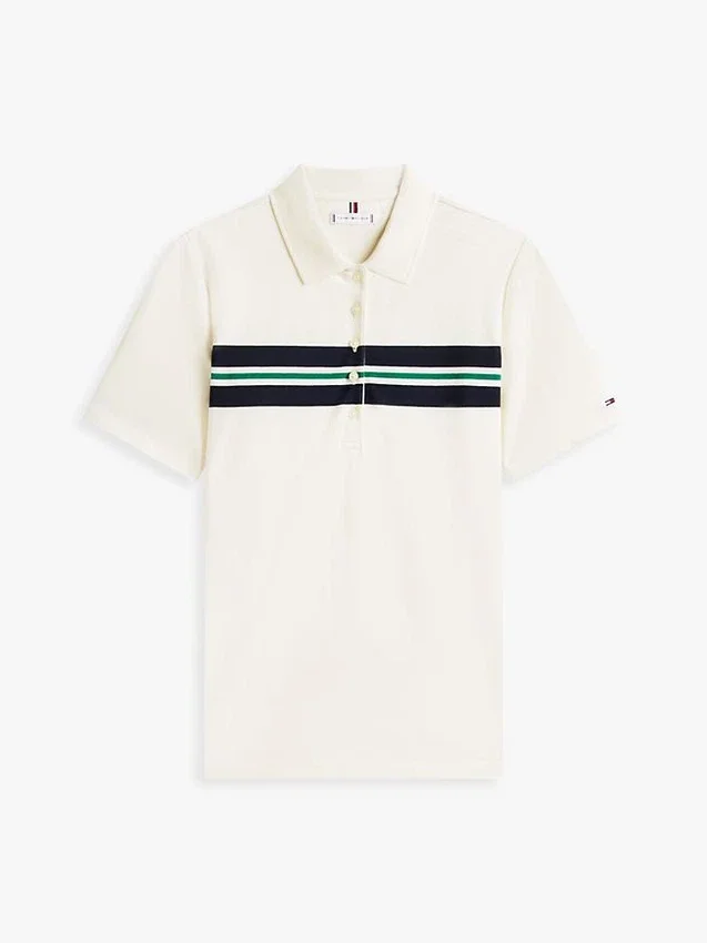 Polo elastic cu dungi, croială regular Polo elastic cu dungi, croială regular