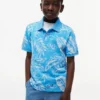 Polo elastic cu imprimeu tropical pentru copii Polo elastic cu imprimeu tropical pentru copii