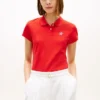 Polo elastic cu monogramă script, croială slim Polo elastic cu monogramă script, croială slim