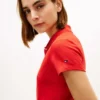 Polo elastic cu monogramă script, croială slim Polo elastic cu monogramă script, croială slim