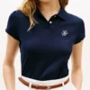 Polo elastic cu monogramă script, croială slim Polo elastic cu monogramă script, croială slim