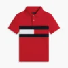 Polo elastic pentru copii, cu blocuri de culori și steag Polo elastic pentru copii, cu blocuri de culori și steag