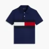 Polo elastic pentru copii, cu blocuri de culori și steag