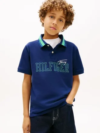 Polo elastic pentru copii cu logo Hilfiger
