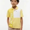 Polo elastic pentru copii cu logo și blocuri de culoare