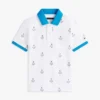 Polo elastic pentru copii cu logo nautic pe toată suprafața Polo elastic pentru copii cu logo nautic pe toată suprafața