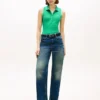 Polo fără mâneci cu croială slim fit și monogramă Polo fără mâneci cu croială slim fit și monogramă