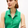 Polo fără mâneci cu croială slim fit și monogramă Polo fără mâneci cu croială slim fit și monogramă