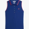 Polo fără mâneci cu croială slim fit și monogramă Polo fără mâneci cu croială slim fit și monogramă