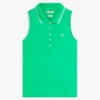 Polo fără mâneci cu croială slim fit și monogramă Polo fără mâneci cu croială slim fit și monogramă