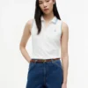 Polo fără mâneci cu croială slim și monogramă Polo fără mâneci cu croială slim și monogramă