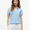 Polo Henley ușor din piqué