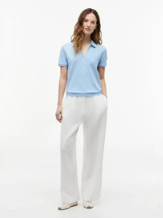 Polo Henley ușor din piqué