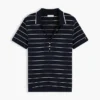 Polo Henley ușor din piqué