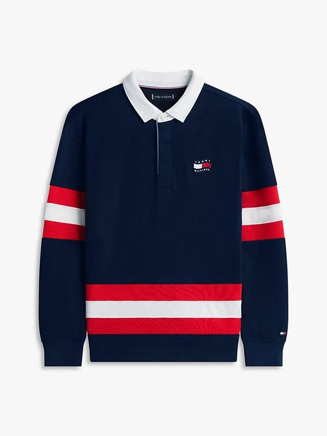 Polo pentru băieți cu logo și dungi Polo pentru băieți cu logo și dungi