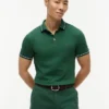 Polo slim fit cu borduri
