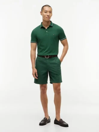 Polo slim fit cu borduri