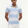 Polo slim fit cu dungi de rugby