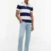 Polo slim fit cu dungi de rugby Polo slim fit cu dungi de rugby