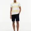 Polo slim fit cu dungi de rugby