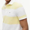 Polo slim fit cu dungi de rugby