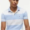 Polo slim fit cu dungi de rugby