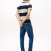 Polo slim fit cu dungi de rugby
