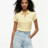 Polo slim fit cu fermoar Polo slim fit cu fermoar