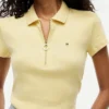 Polo slim fit cu fermoar Polo slim fit cu fermoar