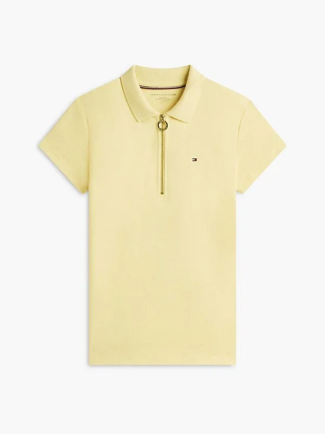 Polo slim fit cu fermoar Polo slim fit cu fermoar