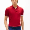 Polo slim fit din bumbac neted interlock Polo slim fit din bumbac neted interlock