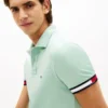 Polo slim fit din bumbac neted interlock Polo slim fit din bumbac neted interlock