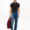 Polo slim fit din bumbac neted interlock Polo slim fit din bumbac neted interlock