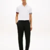 Polo slim fit din bumbac neted interlock Polo slim fit din bumbac neted interlock