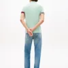Polo slim fit din bumbac neted interlock Polo slim fit din bumbac neted interlock