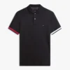 Polo slim fit din bumbac neted interlock Polo slim fit din bumbac neted interlock