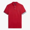 Polo slim fit din bumbac neted interlock Polo slim fit din bumbac neted interlock