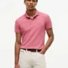 Polo slim fit din piqué elastic