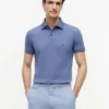 Polo slim fit din piqué elastic