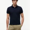 Polo slim fit din piqué elastic