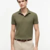 Polo slim fit din piqué elastic