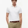 Polo slim fit din piqué elastic